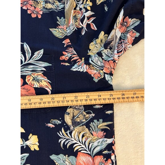 VTG Polo Ralph Lauren Men Shirt Large Tall Viscose Camp Ship Aloha Island Resort - Picture 9 of 10